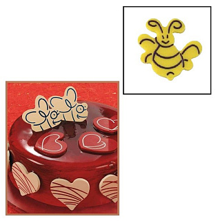 картинка Набор форм для создания шоколадных конфет с рисунком - "Пчела", 2шт. (20-C007) 